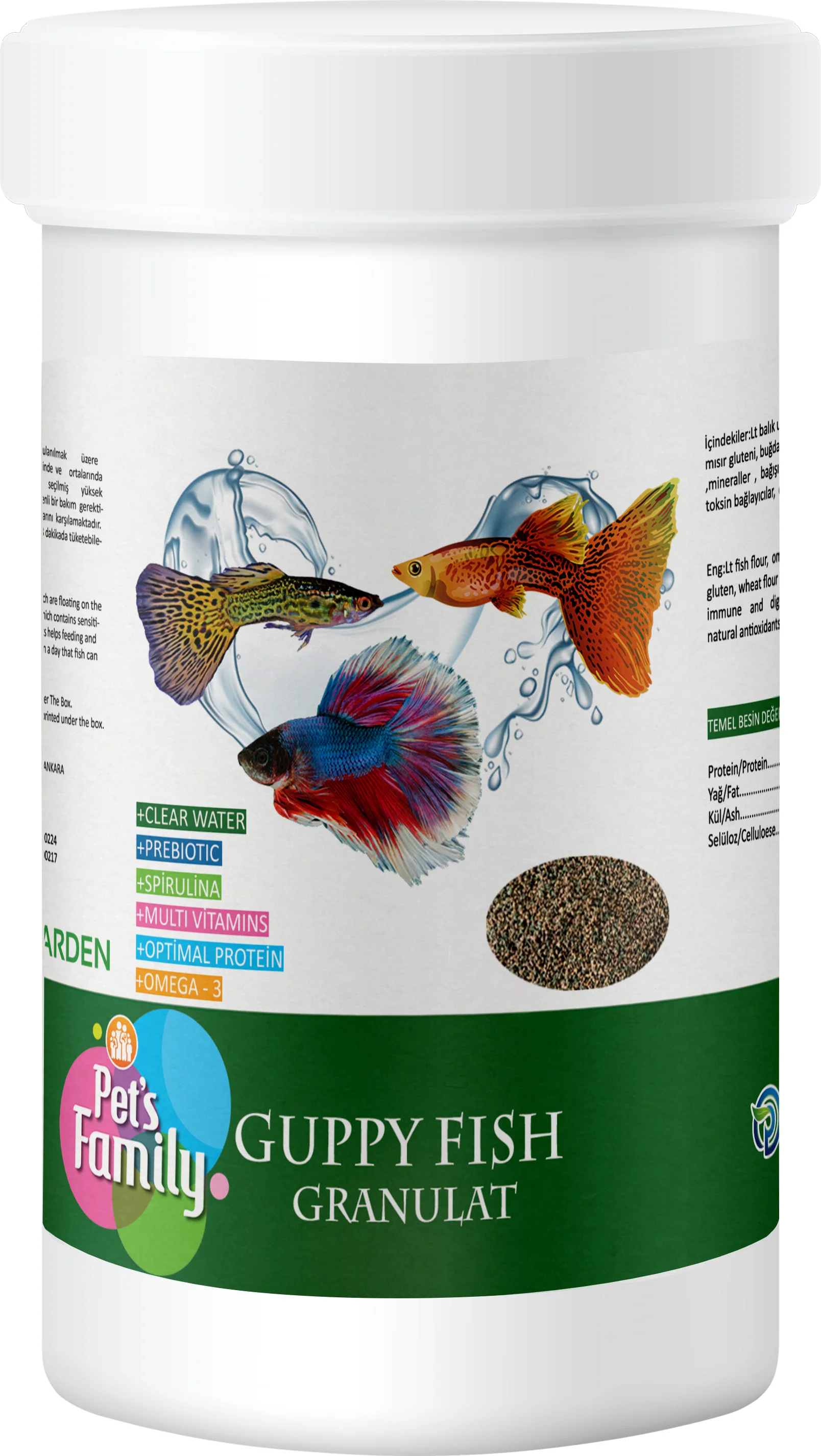 Pets Family Guppy Fısh Granulat 100ml/50g