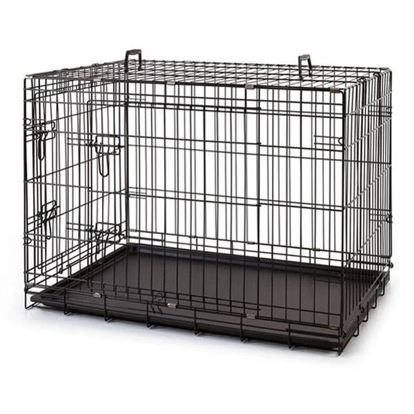 Aqua Boutique Metal Kedi Köpek Kafesi Siyah 107x71x78CM
