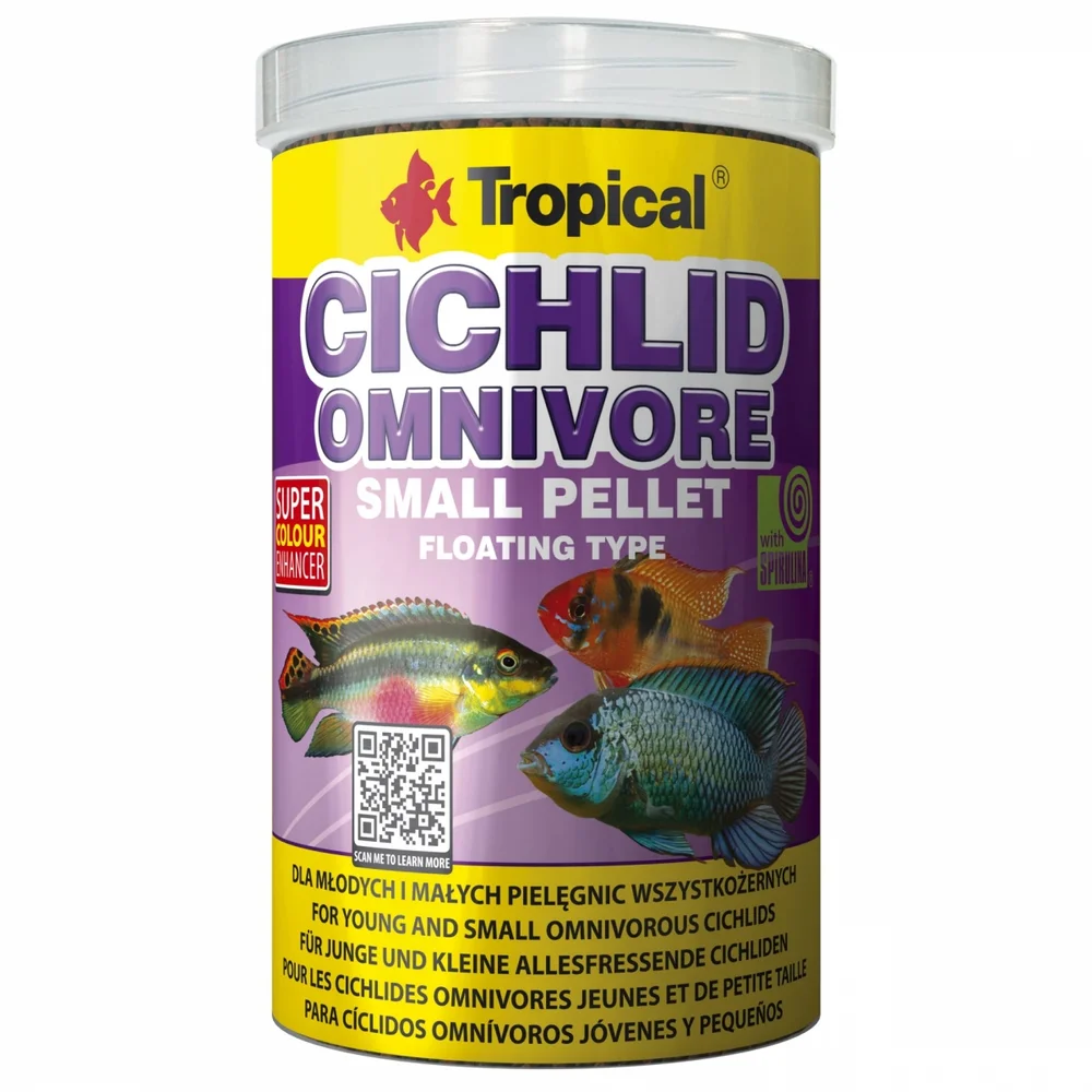 Tropical Cichlid Omnıvore Small Pellet 1000ml/360Gr